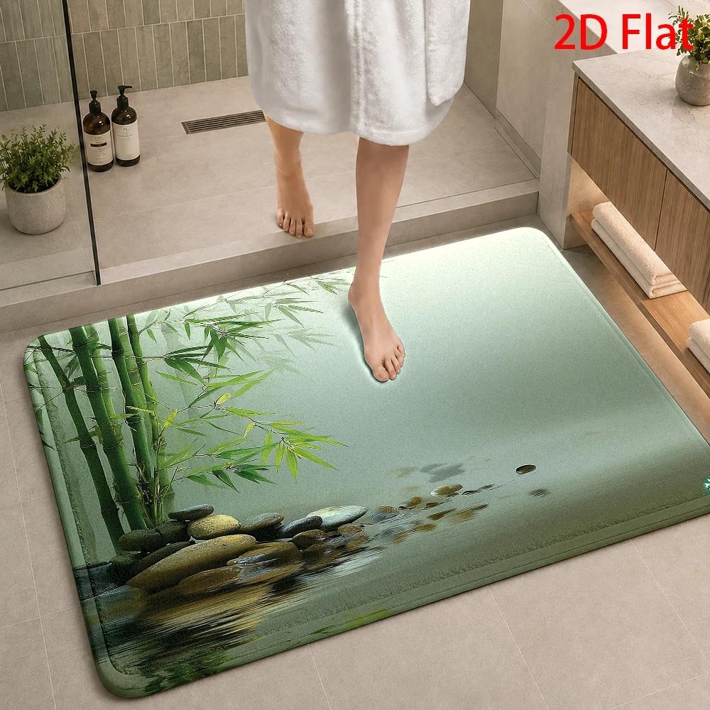 Bamboo Bath Mat - Tappetino da Bagno Impermeabile in Bambù,